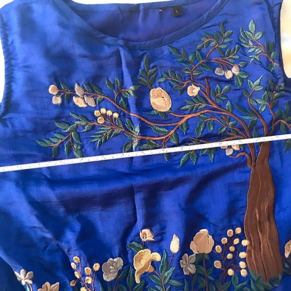 Raw silk Indo Western gown prom dress - Picture 5 of 6